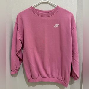 Nike crew sweatshirt youth large pink